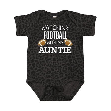 

Inktastic Watching Football with My Auntie Gift Baby Boy or Baby Girl Bodysuit