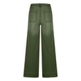 thumbnail image 5 of Stamzod Women's Wide Leg Jeans High Waisted Stretchy Baggy Hem Zimbaplatinum Denim Pants Streetwear Army Green M, 5 of 8