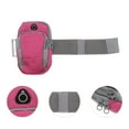 thumbnail image 3 of Unique Bargains 1 Pc Lightweight Phone Holder Arm Bands for Hiking Gym Rose Red Nylon, 3 of 4