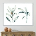 thumbnail image 2 of Designart 'Tropical Jungle Leaves On White' Bohemian & Eclectic Framed Canvas Wall Art Print, 2 of 5