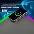 thumbnail image 2 of Wireless Charging Mouse Pad Large RGB Gaming Desk Mat 13 Light Modes Mousepad 35.4x15.7 Dark Grey, 2 of 6