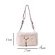 thumbnail image 3 of Bolso Bolso de hombro para mujer - Bolso de mano con asa superior para axilas de color sólido de felpa (Beige), 3 of 5