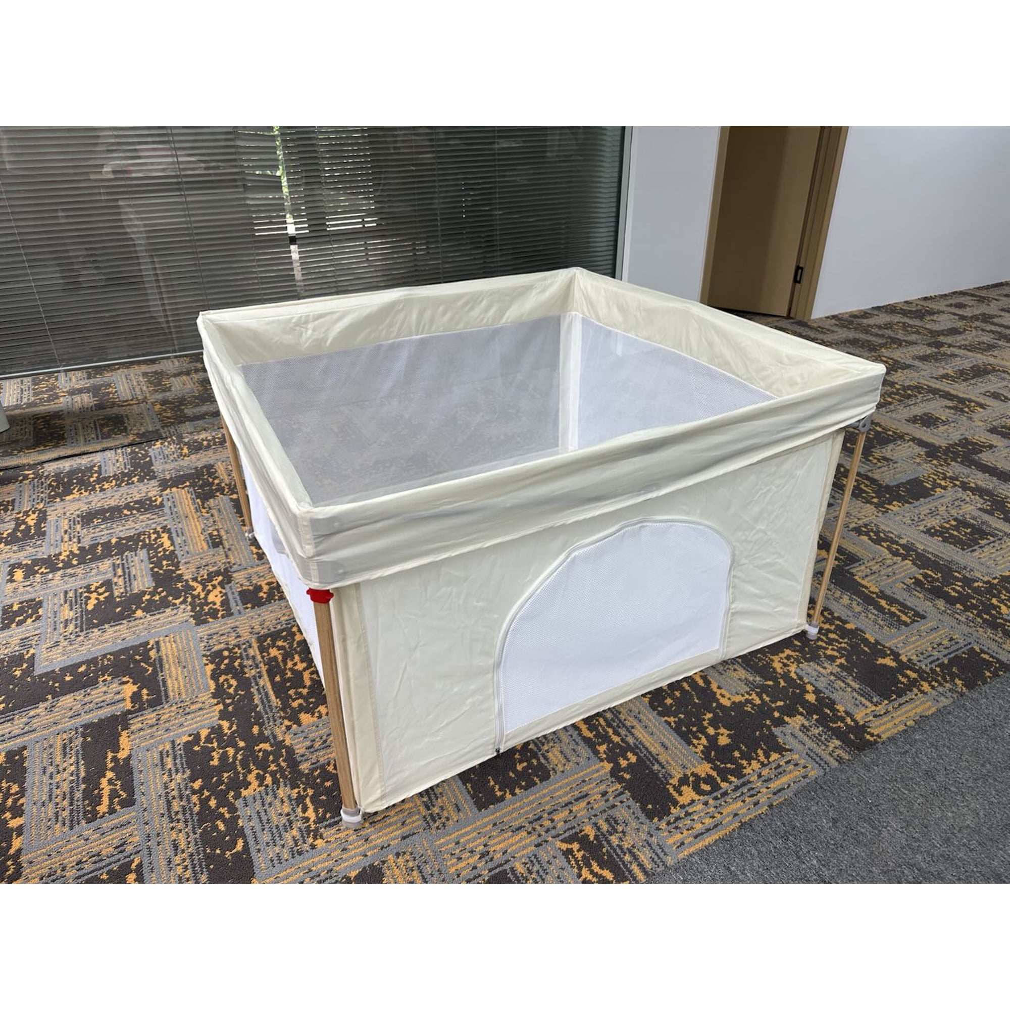 Baby Playpen with Large Area and Foldable Mat Design