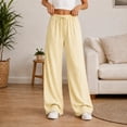 thumbnail image 4 of Bosfbaoi Sweatpants for Women Striped Wide Leg Drawstring Elastic Waist Loose Casual Trousers with Pockets, 4 of 8