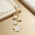 thumbnail image 4 of Yucurem Initial Flower Keychain for Women, Letter Flower Charms Accessories Keyring for Purse Bag Backpack (White), 4 of 8