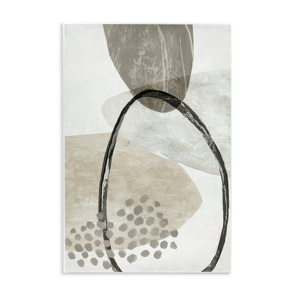 Stupell Industries Oblong and Circular Abstractions Abstract Painting Unframed Art Print Wall Art, 10 x 15