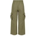 thumbnail image 6 of Women's Casual Pants High Waisted Wide Leg Cargo Trousers with Pockets Comfortable Loose Fit Workwear for Everyday Activities, 6 of 7