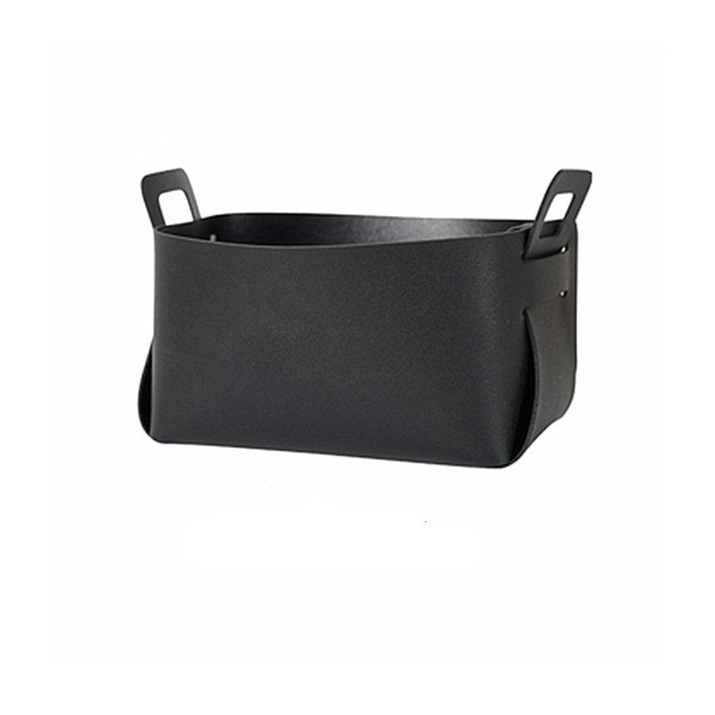 wrea Storage Basket Leather Desktop Organizer Holder Container Box
