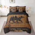 thumbnail image 2 of jejeloiu Wild Animal Bear 7-Piece Twin Bedding Sets,Jungle Wildlife Bedding Comforter Set,Rustic Pine Tree Sheet Sets For Men Women,Ultra Soft Home Decor Reversible, 2 of 8