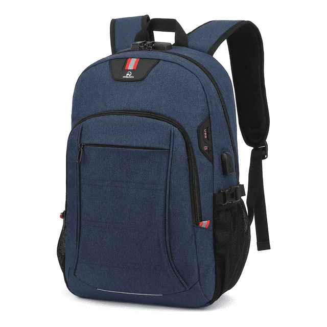 Mochila Para Laptop 15.6 Pulgadas Impermeable Antirrobo Viaje A Portátil Expandible Urbana Grande 35 Malubero Azul