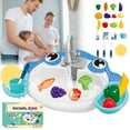 thumbnail image 1 of WSBDENLK Kitchen Sink Toys Kid Play Sink with Running Water Pretend Play Kitchen Sink with Cute Pattern Role Sink Play Toys for Kid Gift Gifts for Child Fall Saving, 1 of 6