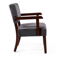 thumbnail image 6 of FAGAGA Mid Century Modern Accent Chair, Upholstered Oversized Chair for Living Room,Velvet Gray, 6 of 6