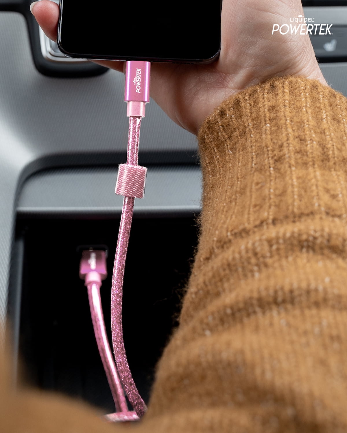 Liquipel Powertek USB C Lightning iPhone Charger Cable [MFI Certified], 6ft Fast Charging, Pastel Glitter