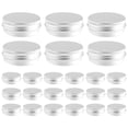 thumbnail image 1 of 48 Piezas Latas de 1 Onza Aluminio Plateado Redondas con Tapa Rosca Recipientes, 1 of 7