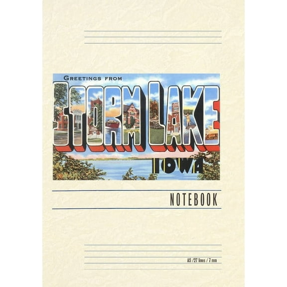 Vintage Lined Notebook Greetings from Storm Lake (Paperback)