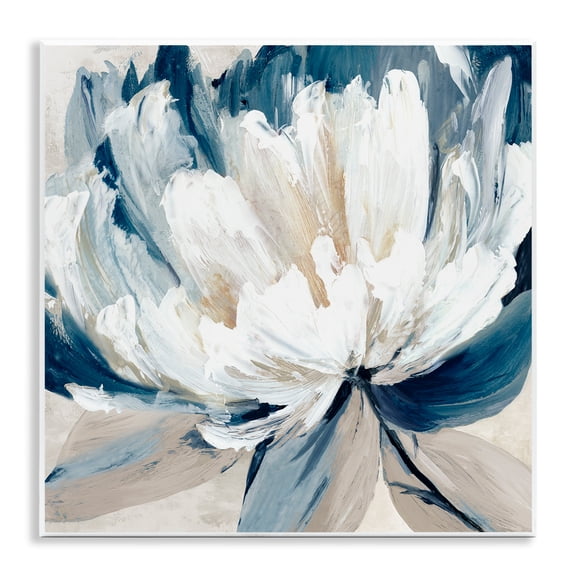 Stupell Industries Abstract Curving Petals Abstract Painting Unframed Art Print Wall Art, 12 x 12