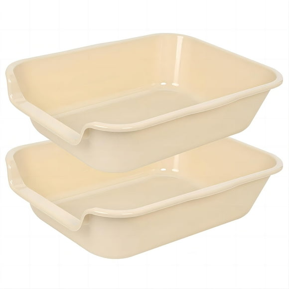 Caja de arena para gatos Ying Tutu, paquete de 2 unidades, extra grande, ABS, 51 x 39 cm