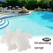 Sea Turtle-Shaped Oil Absorbing Sponge for Hot Tubs, Pools & Spas | Absorbs Oil, Slime & Scum | 11.5x11.5x3cm | Pack of 20 Sponges