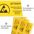 thumbnail image 4 of 450pcs 60x30mm Dispositivos sensibles estáticos Adhesivos Señal de advertencia Dispositivo Adhesivo Papel tapiz Tienda Calcomanías para el edificio de oficinas de la escuela (Amarillo), 4 of 5
