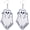 White Ghost, variant on Acrylic Ghost Earrings for Women Handmade Cute Funny Lightweight Spooky Halloween Ghost Face Dangle Drop Earring Halloween Costume Cosplay Party Jewelry
