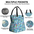 thumbnail image 3 of Pioneer Flower Floral Print Pattern Drawstring Lunch Bag Women - Drawstring Lunch Bag Insulated for Work Office - Stain-Resistant Large Lunchbags for Women with Multi-Pockets, 3 of 6