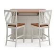 thumbnail image 4 of Kingfisher Lane Wood Kitchen Island and Stools in Off White/Distressed Oak, 4 of 15