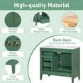thumbnail image 6 of 36" Bathroom Vanity with Sink Combo, Freestanding Bathroom Storage Cabinet with 4 Drawers and 2 Soft Closing Doors, Solid Wood Frame, Green, 6 of 10