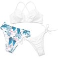 thumbnail image 2 of Braguita de Bikini de Corte Alto Criss Cross para Mujer con Dos Estilos Blanco M Blanco M Xishao ropa, 2 of 2