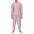 thumbnail image 3 of Lsque Cute Cat Pattern Long Sleeve Pajama Set for Men - Soft 2-Piece Sleepwear and Loungewear Set with Pockets, Comfy Nightwear-Medium, 3 of 7