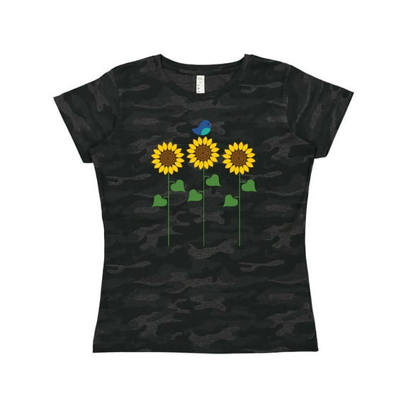 Inktastic Sunflower Garden and Bird Women's T-Shirt
