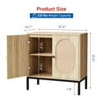 thumbnail image 2 of Goldensoil Rattan Storage Cabinet, 2-Tier Shelf Sideboard, Kitchen Sideboard Accent Cabinet, Beige, 2 of 8