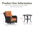thumbnail image 7 of LayinSun 6 Pieces Patio Furniture Sets, Outdoor Wicker Conversation Set with Swivel Chairs and 6" Thick Cushion for Deck Garden Backyard, 7 of 7