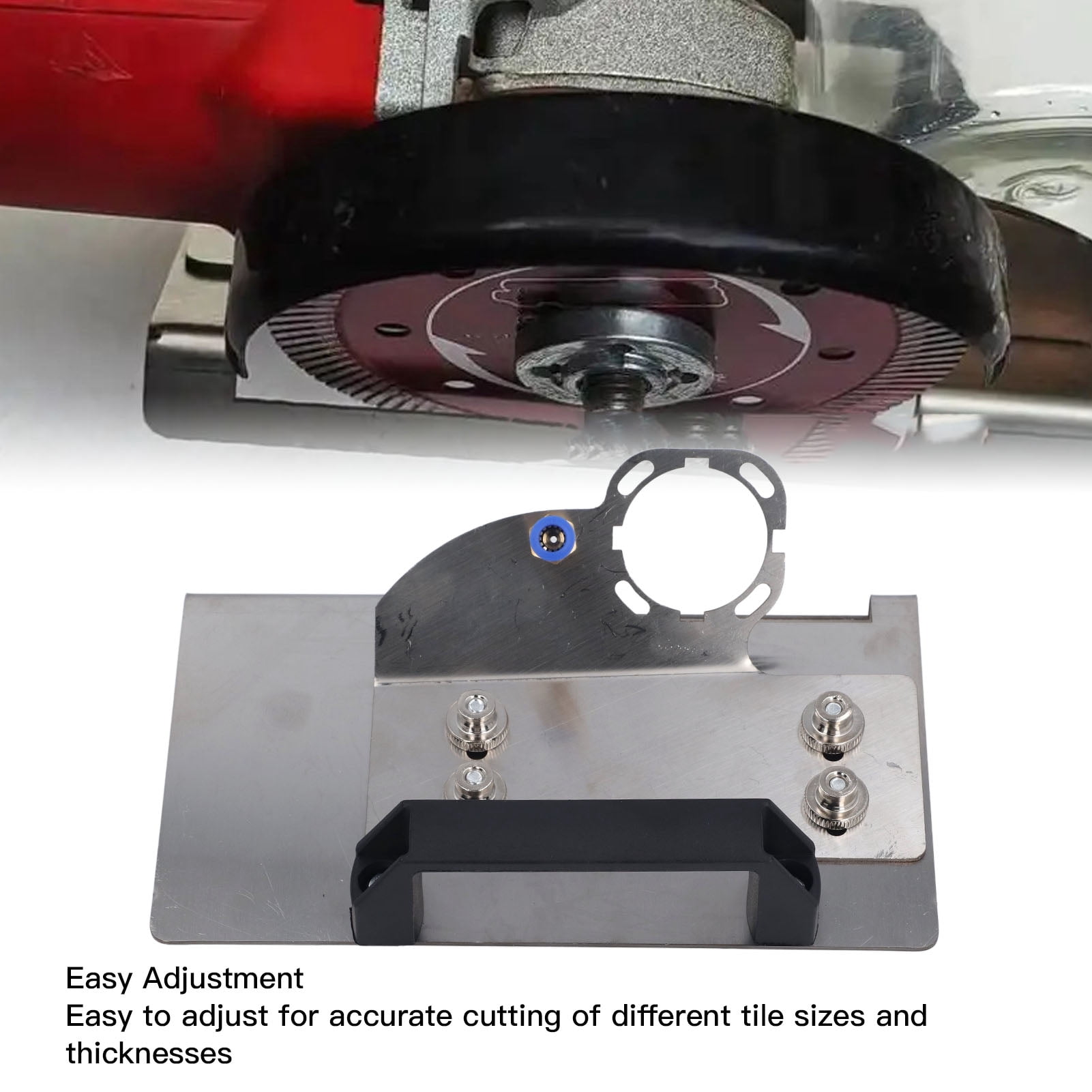 LAZIOEGR Premium Stainless Steel 45 Degree Angle Grinder Stand Precision Tile Chamfer Cutting Bracket Holder Heavy Duty Portable Power Tool Accessory Set with Installation Hardware