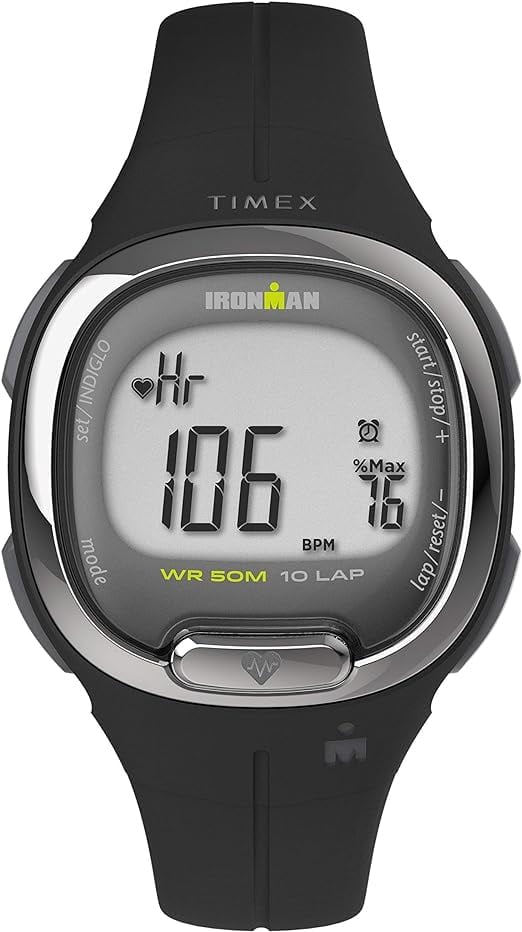 TIMEX IRONMAN Transit+ Watch with Activity Tracking & Heart Rate 33mm – Black with Resin Strap
