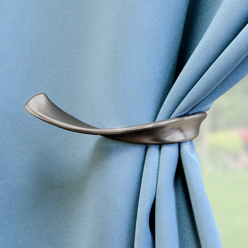 Lumino Plated Pewter Sashay Curtain Holdbacks (2 Count)