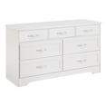thumbnail image 6 of Dresser for Bedroom, Wood Dressers with 7 Drawers, Double Dressers with Metal Pulls, Modern Chest of Drawers for Bedroom, Living Room, White, 6 of 6