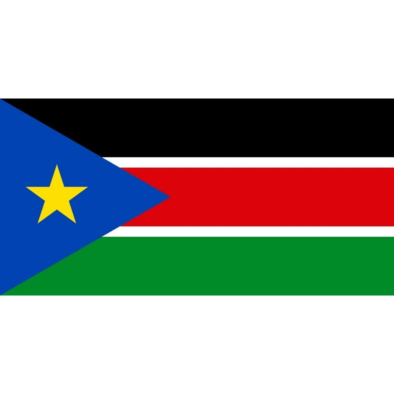 South Sudan Flag Decal Sticker - 6 inches wide