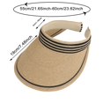 thumbnail image 4 of LRen Tea Party Hats Women Visor Sun Hat Wide Brim Adjutable Ponytail Packable Beach Holiday Summer Sun With UPF And Breathable Design, 4 of 8