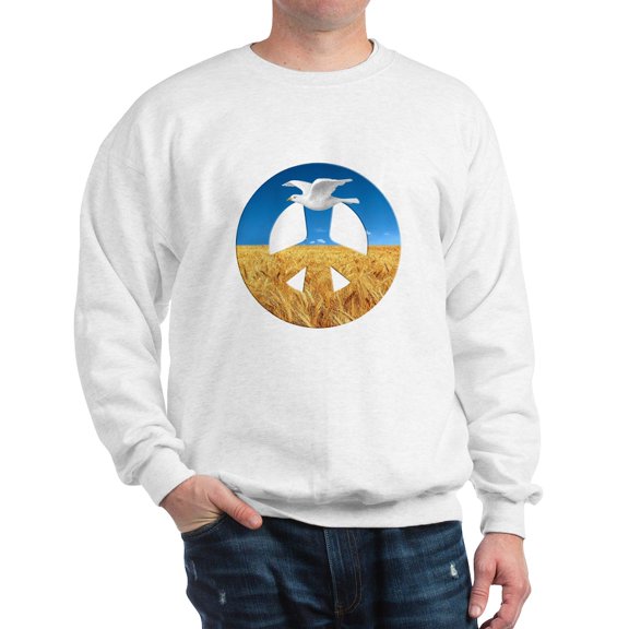 CafePress - Peace In Ukraine - Crew Neck Sweatshirt