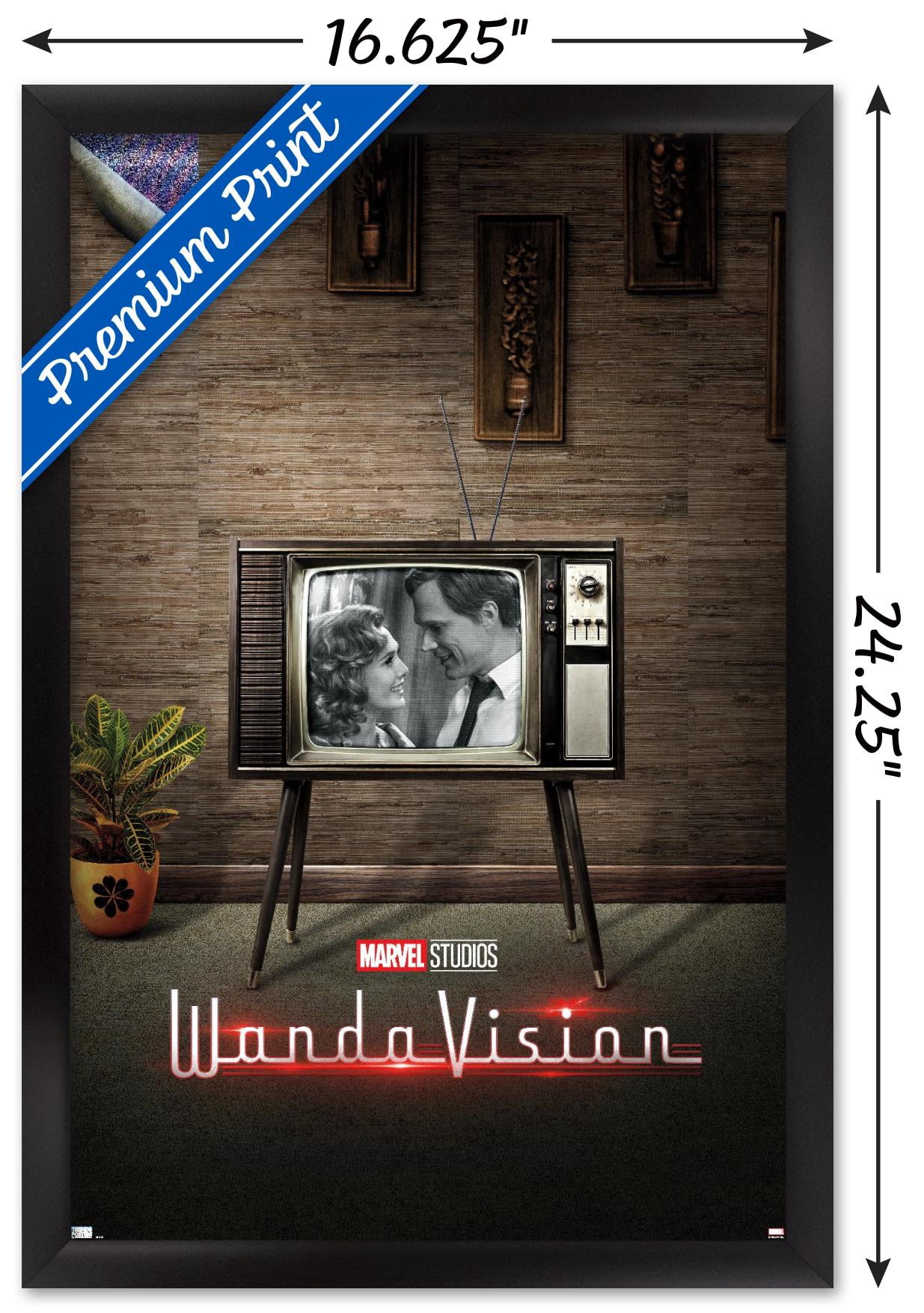 Marvel WandaVision - 50's One Sheet Wall Poster, 14.725" x 22.375", Framed