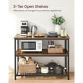 thumbnail image 4 of Boutique Home Baker Rack Îlot de cuisine avec grand comptoir, structure en acier stable et design rustique, 4 of 7