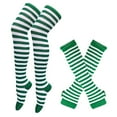 thumbnail image 1 of SAYOO Traje de guantes de medias para mujeres, calcetines rayados a través de la rodilla + guantes sin dedos SAYOO  moda, 1 of 6