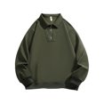 thumbnail image 1 of toraway Robe Sweatshirt Surdimensionnée Verte Hiver Mens Automne and Chemise Ouverte Sans Capuche Sweatshirt Décontractée Col à Revers Manches Longues Sans Capuche Sweatshirt TG, 1 of 4