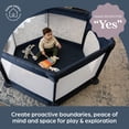 thumbnail image 6 of Dreambaby Padded Baby Playpen with Zip Door, Large Play Yard | For Babies and Toddlers 3-48 Months, Breathable Mesh, Foldable Fabric Play Pen, Easy Assembly, Navy, 6 of 8