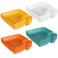 thumbnail image 2 of 16 Pcs Plateaux de Service pour Trempette aux Croustilles, Assiette à Dumplings Divisée avec Coupelle à Sauce, Plateau de Service Réutilisable pour Croustilles et Ketchup, Plateau d'Apéritifs et de Sushi pour Rassemblements, Fêtes, BBQ, Restaurants, Couleurs Assorties, 2 of 6