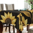 thumbnail image 4 of Yayeee Tablecloths for Rectangular Tables 60 x 120 inch Party Table Cover, Black Sunflower Pattern, 4 of 6