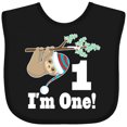 thumbnail image 3 of Inktastic First Birthday Sloth 1 Year Old Boys or Girls Baby Bib, 3 of 4