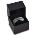 thumbnail image 3 of Tungsten Gradutaing Class Of 2019 Roman Numerals Engraved Band Ring 8mm Men Women Comfort Fit Black Step Bevel Edge Brushed Gray Polished, 3 of 4