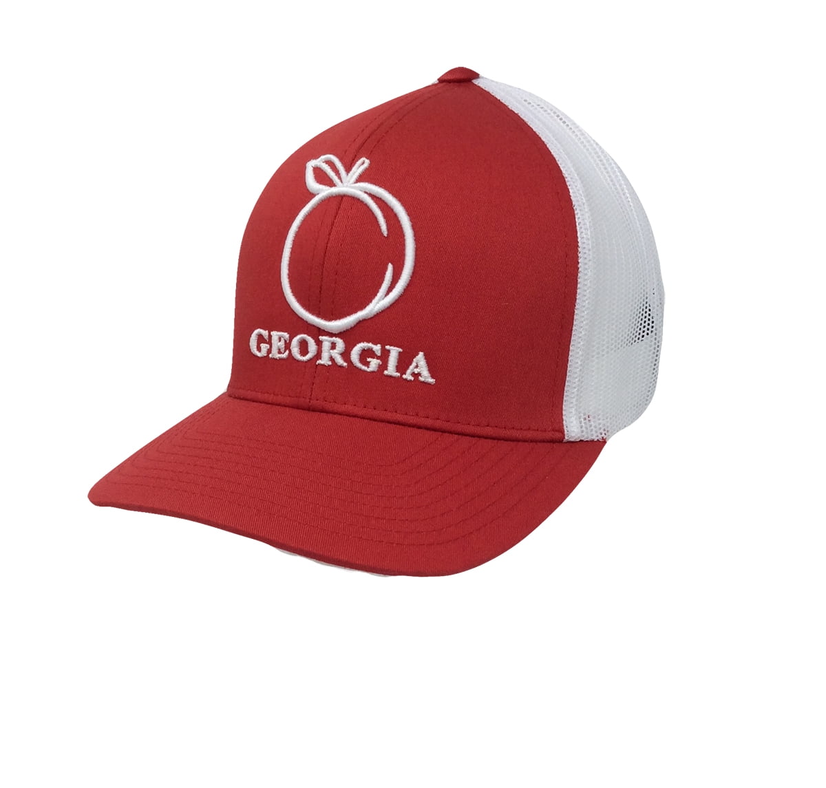 Heritage Pride Georgia Peach Embroidered Trucker Hat, Adult Unisex, Size: One size, Black