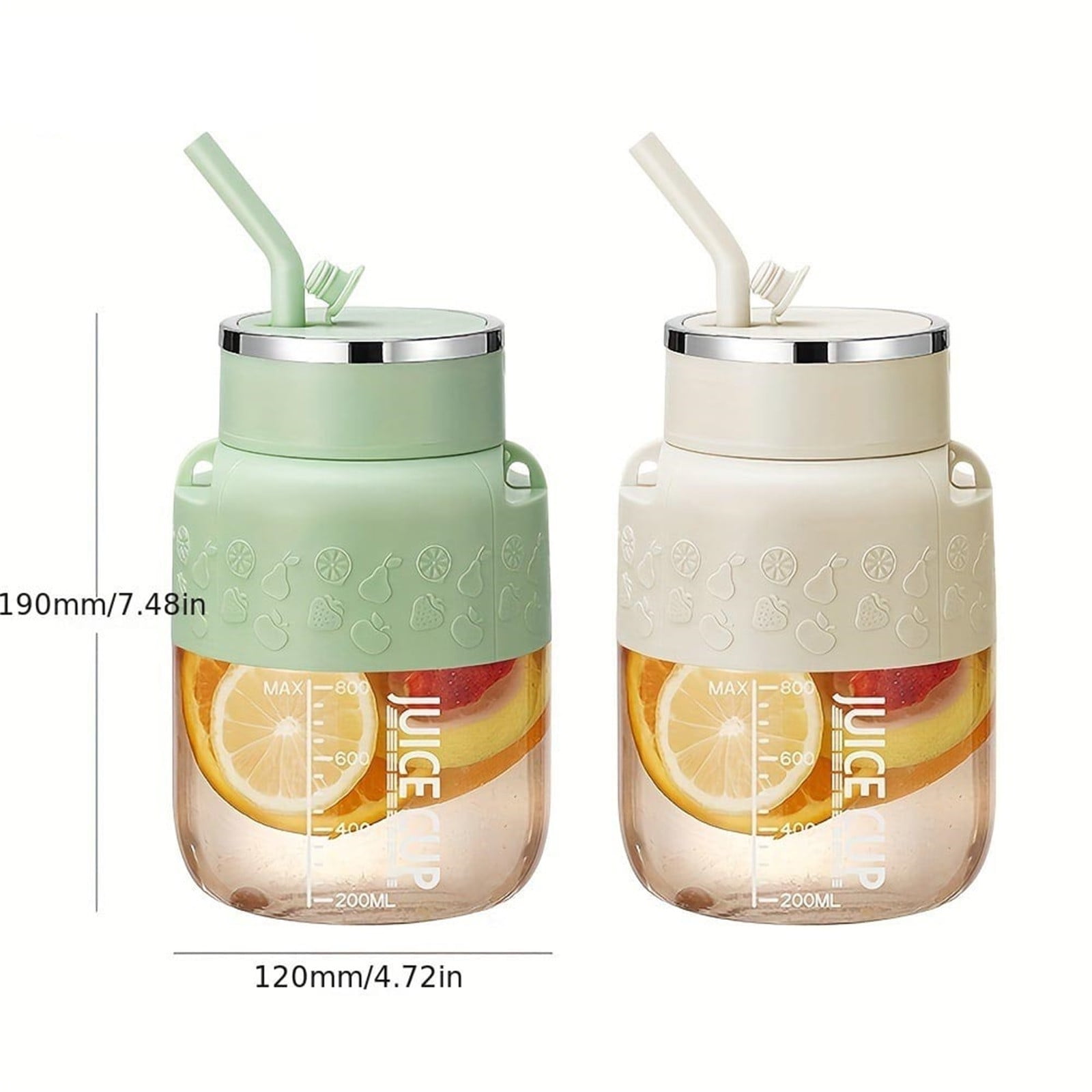Qholemyo 800ML Large Capacity 10 Blade Wireless Portable Blender Electric Juicer Machine Sports Cup For Fresh Fruit Juices